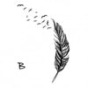 Left Right Flying Feather Wall Sticker