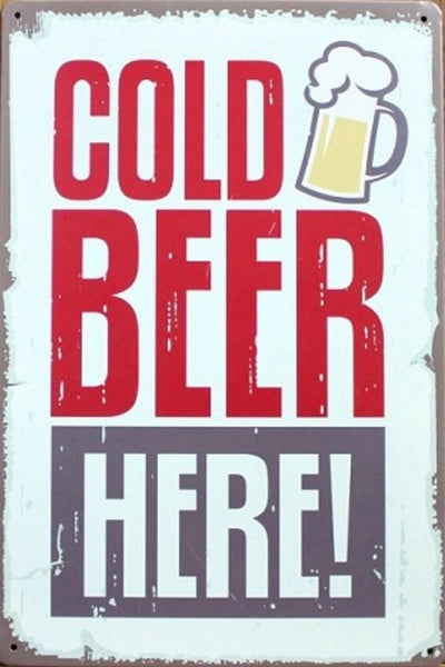 COLD BEER HERE Poster Wall Decor