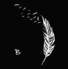 Left Right Flying Feather Wall Sticker