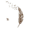 Left Right Flying Feather Wall Sticker